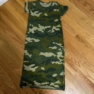 J crew army green maxi dress